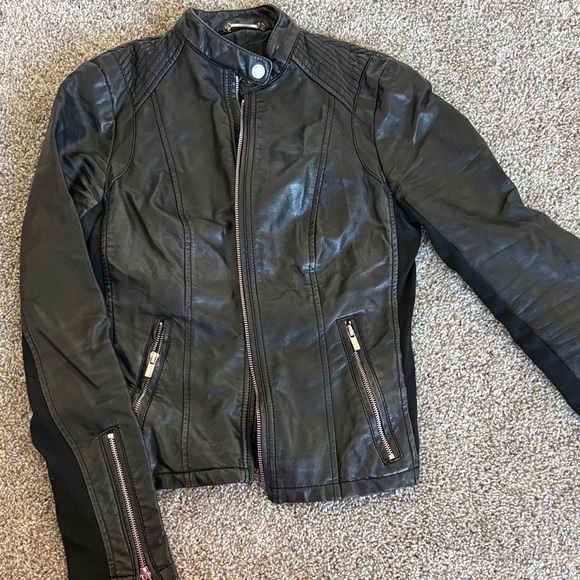 Express Black Leather Jacket - Picture 1 of 1